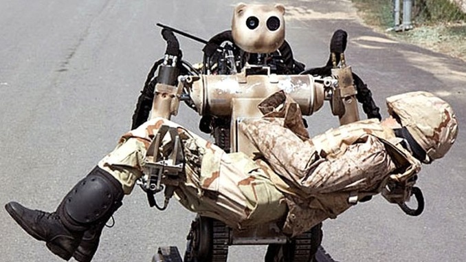 Robot Saving Soldier